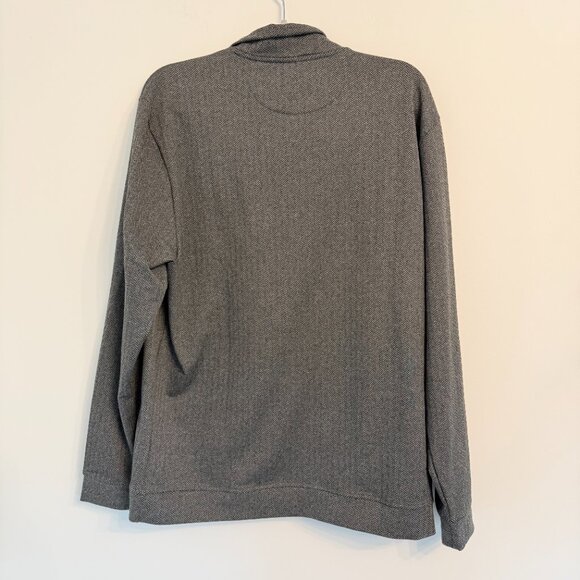 🐳 Vineyard Vines Quarter-Zip Pullover – Gray Herringbone – Size L - Picture 5 of 8